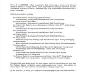 Protokół z 1. posiedzenia Sądu Konkursowego | Biblioteka Nowa Rzeszów