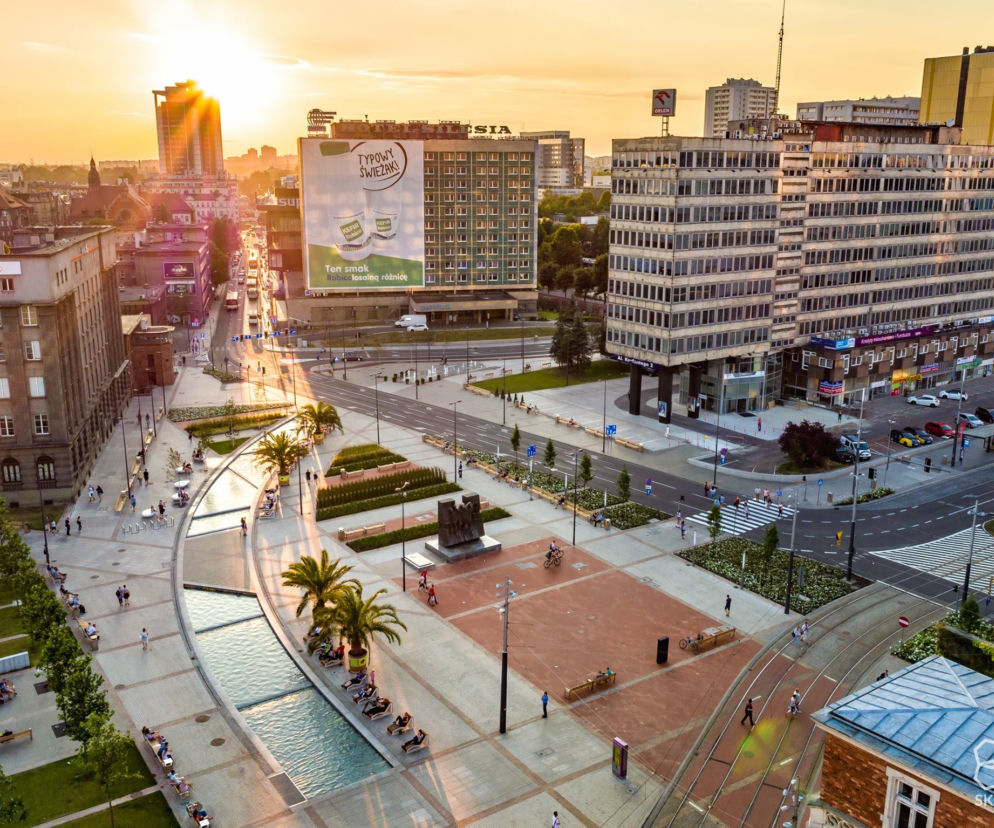 Katowice: Palmy, sztuczna Rawa, rynek