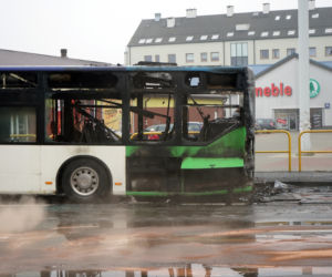 Pożar autobusu na ulicy Ku Słońcu w Szczecinie