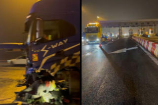 Ciężarówka blokuje A4. Ruch tylko pasem awaryjnym