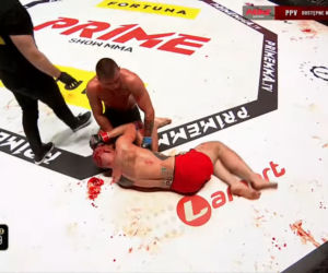Krwawa rzeź w walce na PRIME MMA