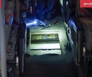 W autobusie tylko kierowca, pasażer i... coś, co zainteresowało celników!