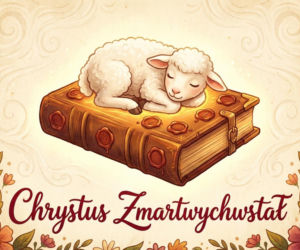 Religijna kartka na Wielkanoc