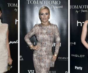 Natalia Siwiec w golfie, Doda jak starsza pani i ostra Felicjańska w skórze, czyli gwiazdy na pokazie TOMAOTOMO