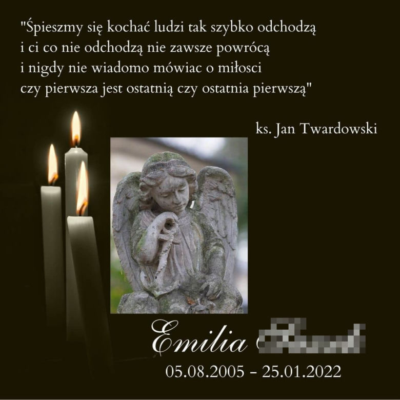 Widełka. Emilia zginęła w wypadku pociągu. Miała tylko 17 lat [GALERIA]