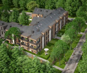 The Avenue – nowa inwestycja mieszkaniowa we Wrocławiu. Wizualizacja z lotu ptaka