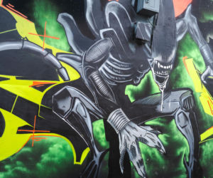 Przy ul. Mieszka I w Siedlcach można podziwiać całą galerię murali i graffiti