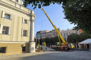 Rynek w Lesznie przed remontem