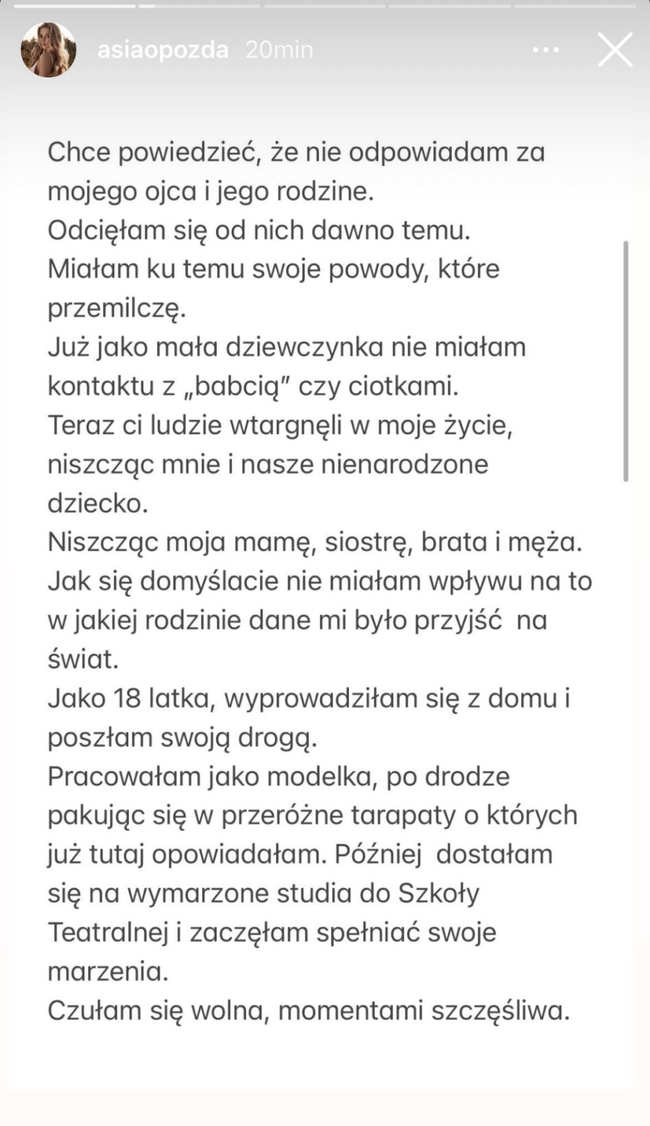 Joanna Opozda trafiła do szpitala