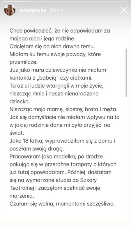 Joanna Opozda trafiła do szpitala