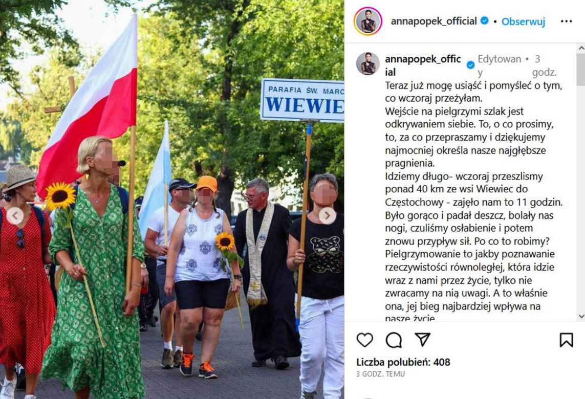 Anna Popek w końcu otworzyła się przed fanami. Opowiedziała o bólu i trudzie pielgrzymowania. Po wszystkim musiała iść do specjalisty  Dzieki, Kasia