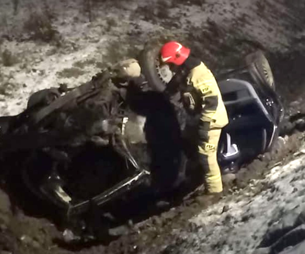 Podlaskie. Pijany 30-latek wjechał na remontowany odcinek drogi.