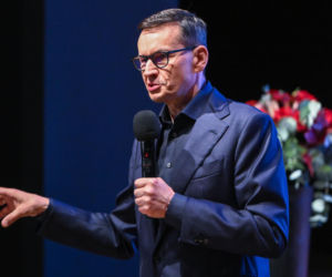 Mateusz Morawiecki podczas spotkania z mieszkańcami Janowa Lubelskiego