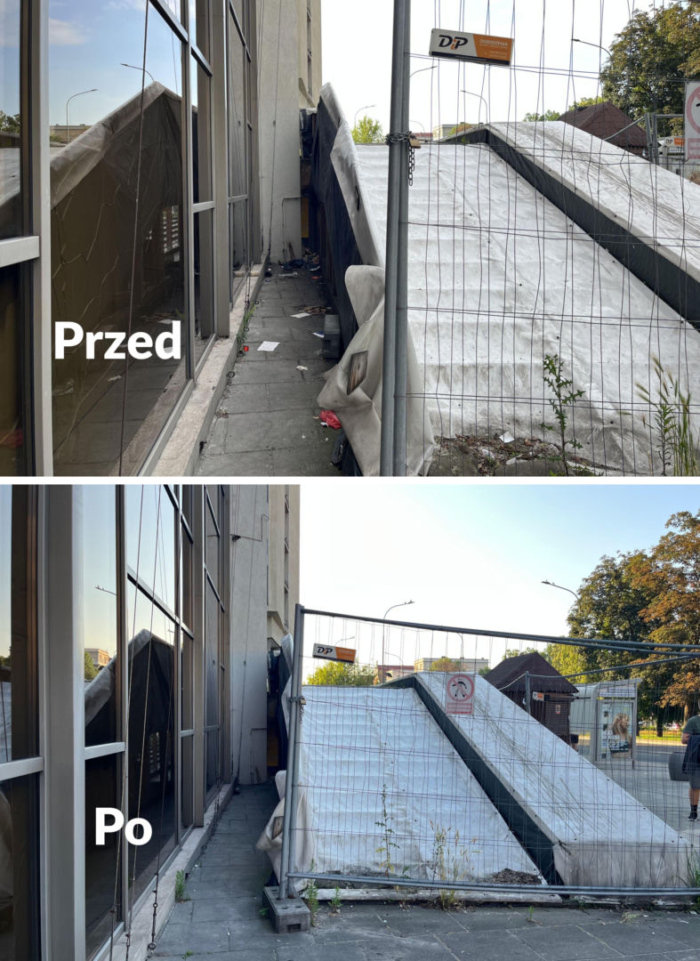 Schody przy Kinie Kijów w Krakowie