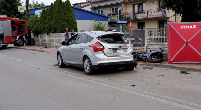 Śmiertelny wypadek pod Siedlcami! Motocyklista zginął po zderzeniu z osobówką