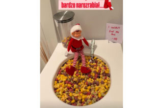 Izabela Janachowska wypełniła toaletę płatkami śniadaniowymi