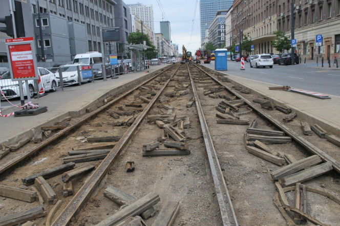 Remont torów na Jerozolimskich