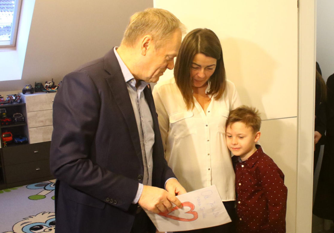 Donald Tusk odwiedził 7-letniego Jasia