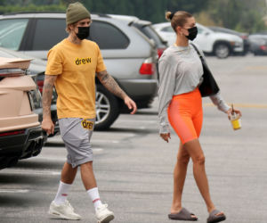 Justin Bieber i Hailey Bieber w drodze na pilates