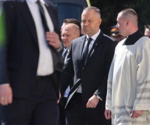 Politycy na pogrzebie Łukasza Litewki