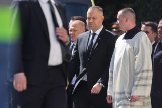 Politycy na pogrzebie Łukasza Litewki