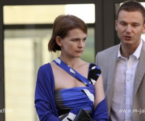 M jak miłość. Marta (Dominika Ostałowska), Andrzej (Krystian Wieczorek)