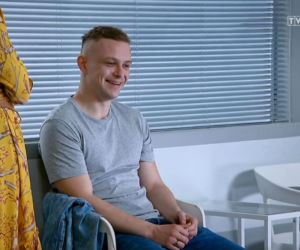 Barwy szczęścia, odc. 2321. Beata (Anita Jancia), Hubert (Marek Molak)