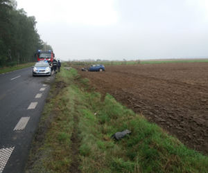 Traktor wjechał w osobówkę. Rodzeństwo z gminy Włoszakowice trafiło do szpitala