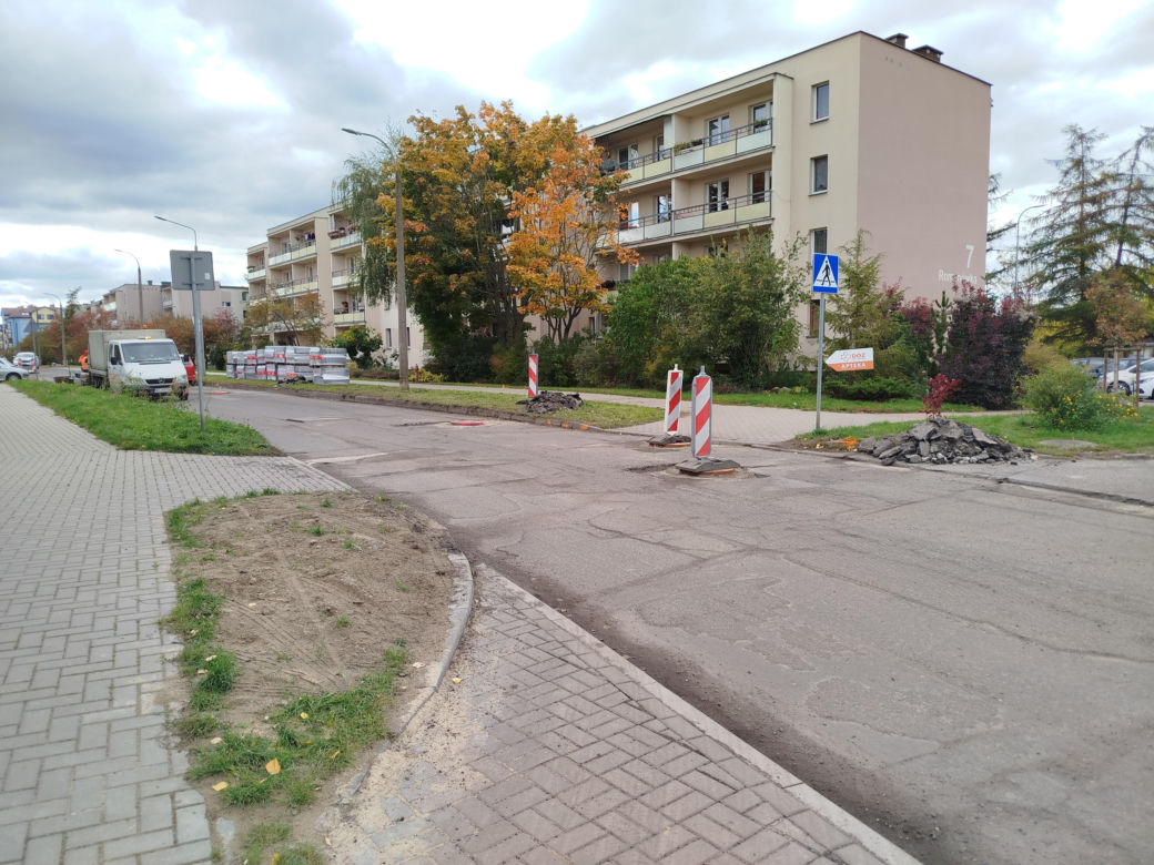 Trwa remont nawierzchni ulic Romanówka i Unitów Podlaskich w Siedlcach