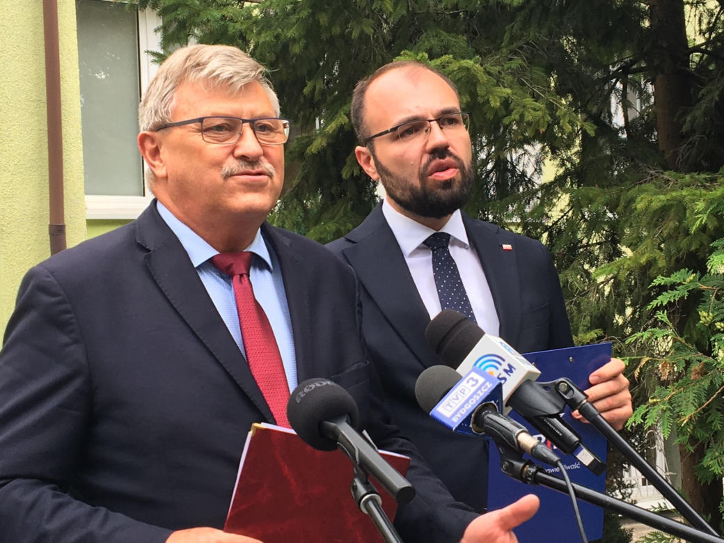 Konferencja prasowa Krzysztof Szczuckiego w Grudziądzu