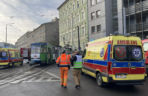 Wykolejenie tramwaju na ulicy Parkowej w Szczecinie