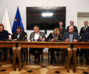 Górnicy opuszczają Kopalnię Węgla Kamiennego Silesia w Czechowicach-Dziedzicach