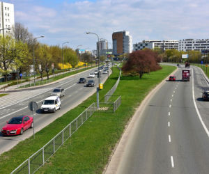 Aleja Stanów Zjednoczonych na wysokości ul. Międzynarodowej