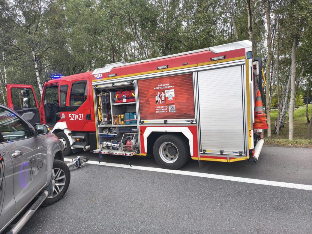 Wypadek na S1 w Mysłowicach
