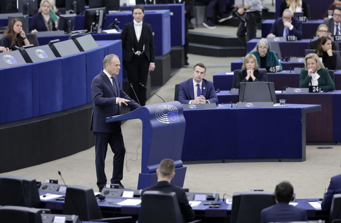 Wystąpienie Tuska w Parlamencie Europejskim