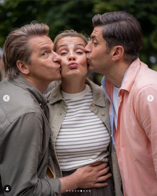 Przyjaciółki 22 sezon. Inga (Małgorzata Socha), Robert (Krzysztof Wieszczek), Andrzej (Adam Adamonis)
