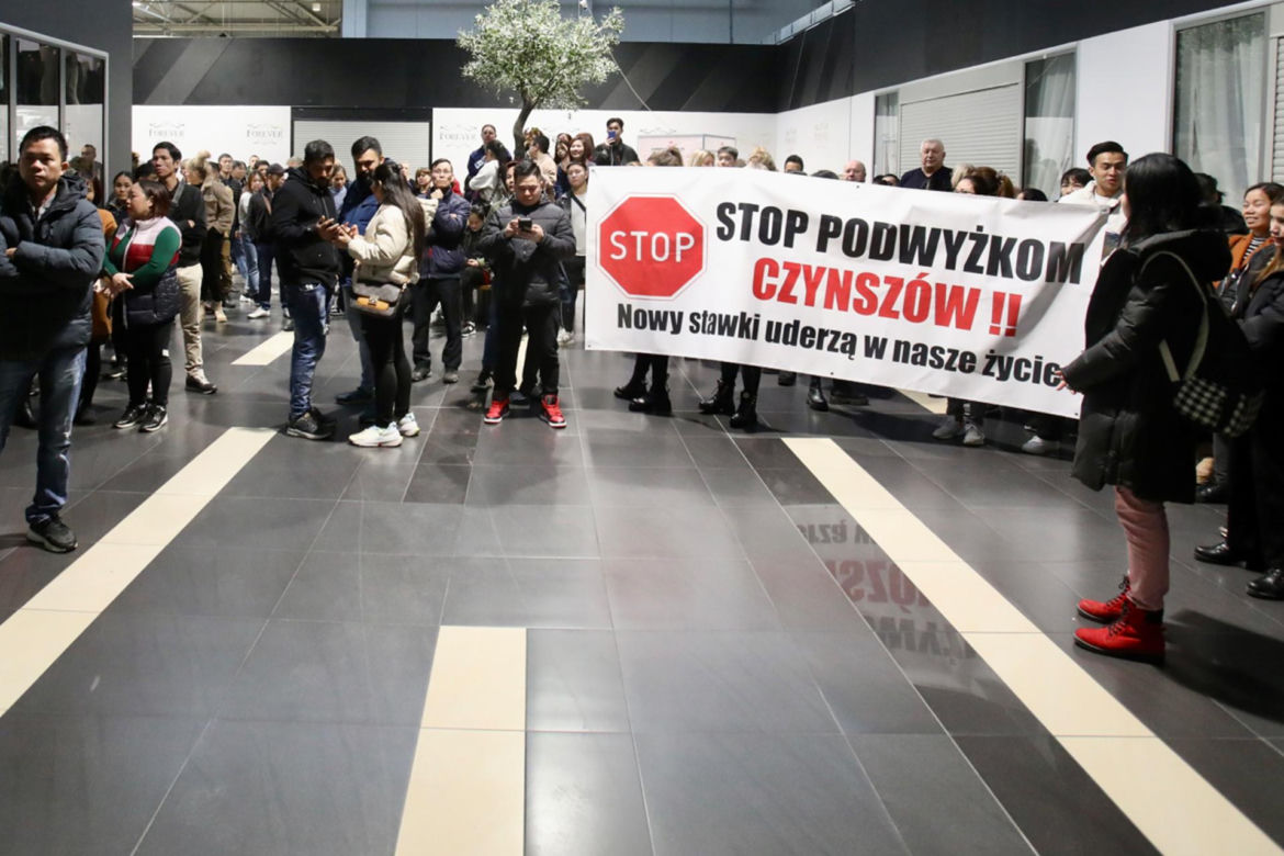 Protesty na Marywilskiej 44. Najemcy nie chcą olbrzymich podwyżek 