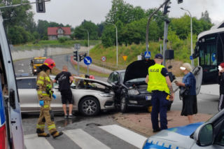 Wypadek na skrzyżowaniu w Starachowicach