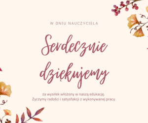 Kartka z życzeniami z okazji Dnia Nauczyciela - wzór 6