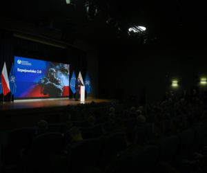 Szef MON Władysław Kosiniak-Kamysz podczas konferencji Szpejowisko 2.0 w siedzibie Dowództwa Wojsk Obrony Terytorialnej w Zegrzu