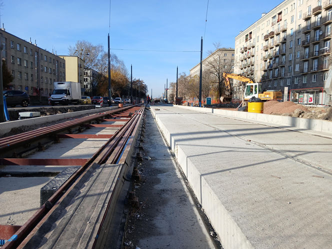Budowa tramwaju do Dworca Zachodniego w listopadzie 2025 r.