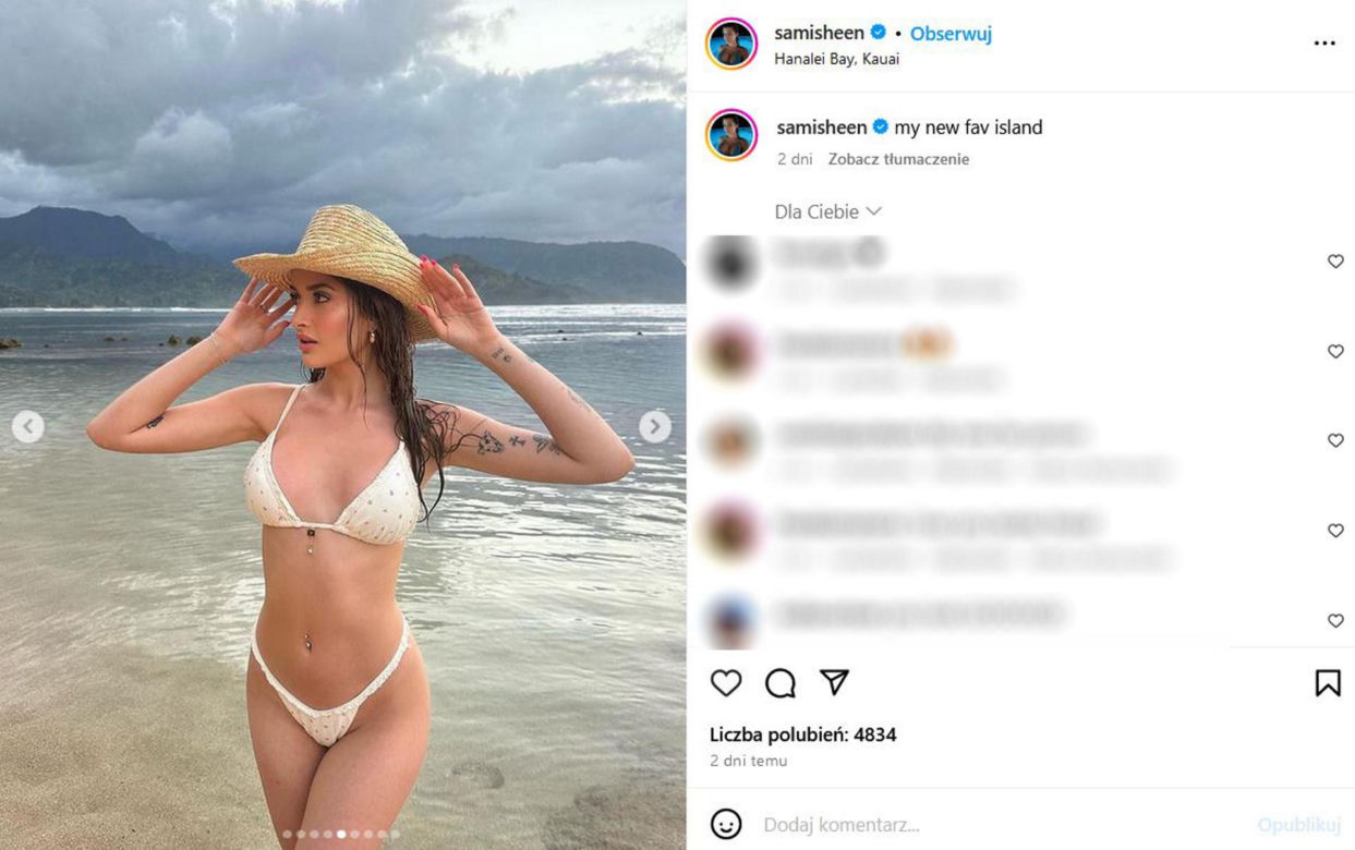 Córka Charliego Sheena chce mieć największe piersi świata! 19-latce ciągle mało