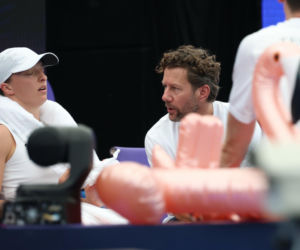 Iga Świątek i Wim Fissette. Nerwy na treningu