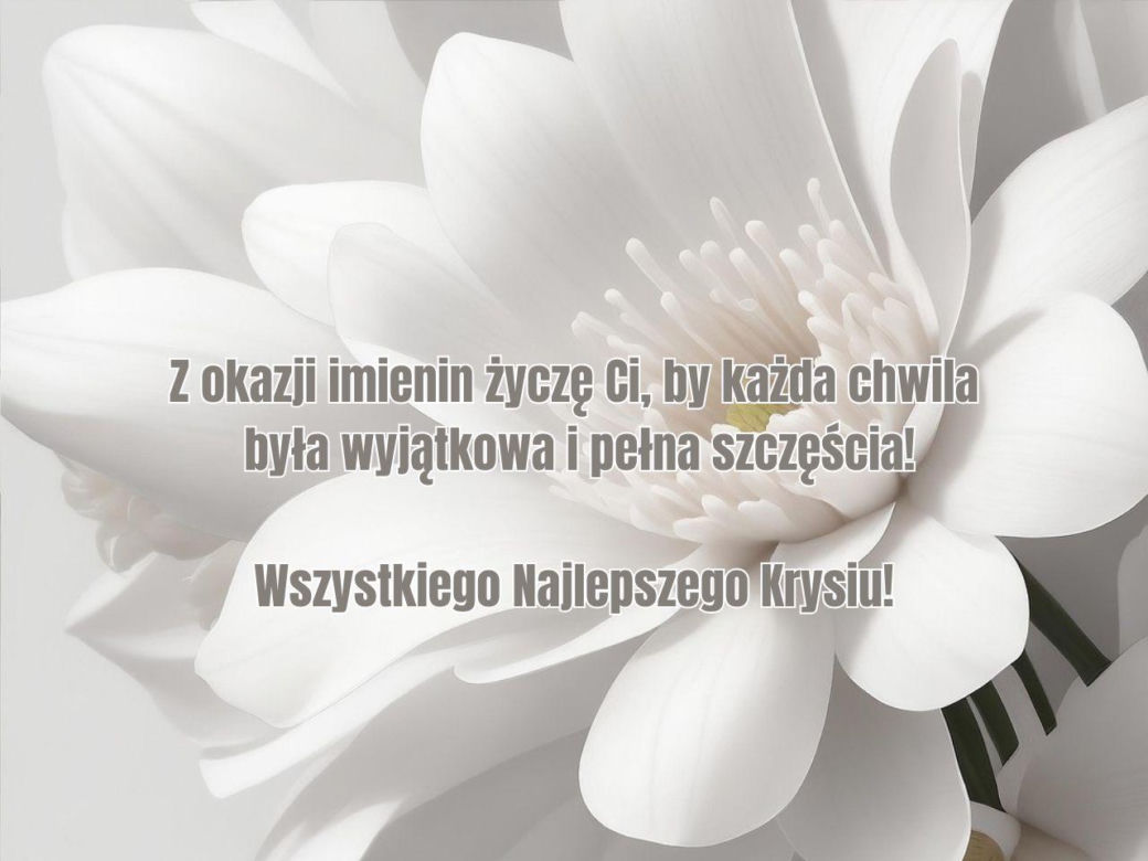 Kartka z życzeniami dla Krystyny na imieniny