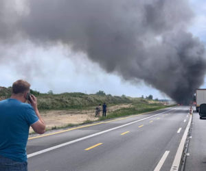 Wypadek na drodze krajowej nr 1 w Bogusławicach