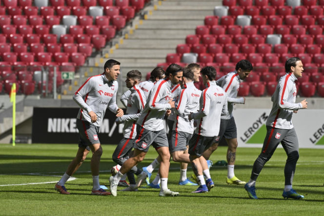 Trening reprezentacji Polski przed meczem ze Szwecją