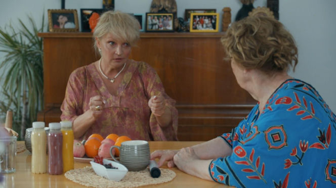 Barwy szczęścia, odcinek 3306. Małgorzata (Adrianna Biedrzyńska), Dżo (Elżbieta Jarosik)