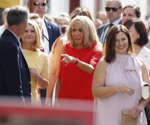 Małgorzata Tusk z Melanią Trump i Brigitte Macron