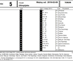 Rozkłady jazdy tramwajów - 9 stycznia