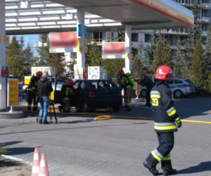 Wyciek benzyny i pożar na stacji w Toruniu